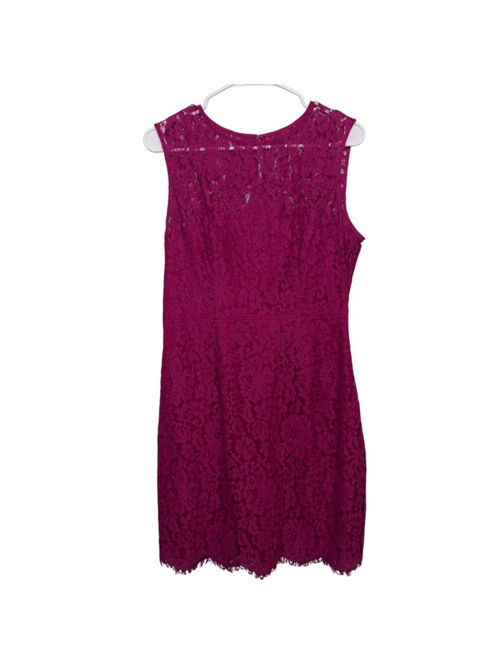 NWT Eva Mendes Magenta Lace Sleeveless Dress With Back Bow Detail Size 8